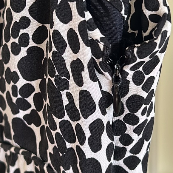 Cynthia Rowley 100% Silk Black and White Spotted Work All Occasion Dress sz.8 - Picture 7 of 8